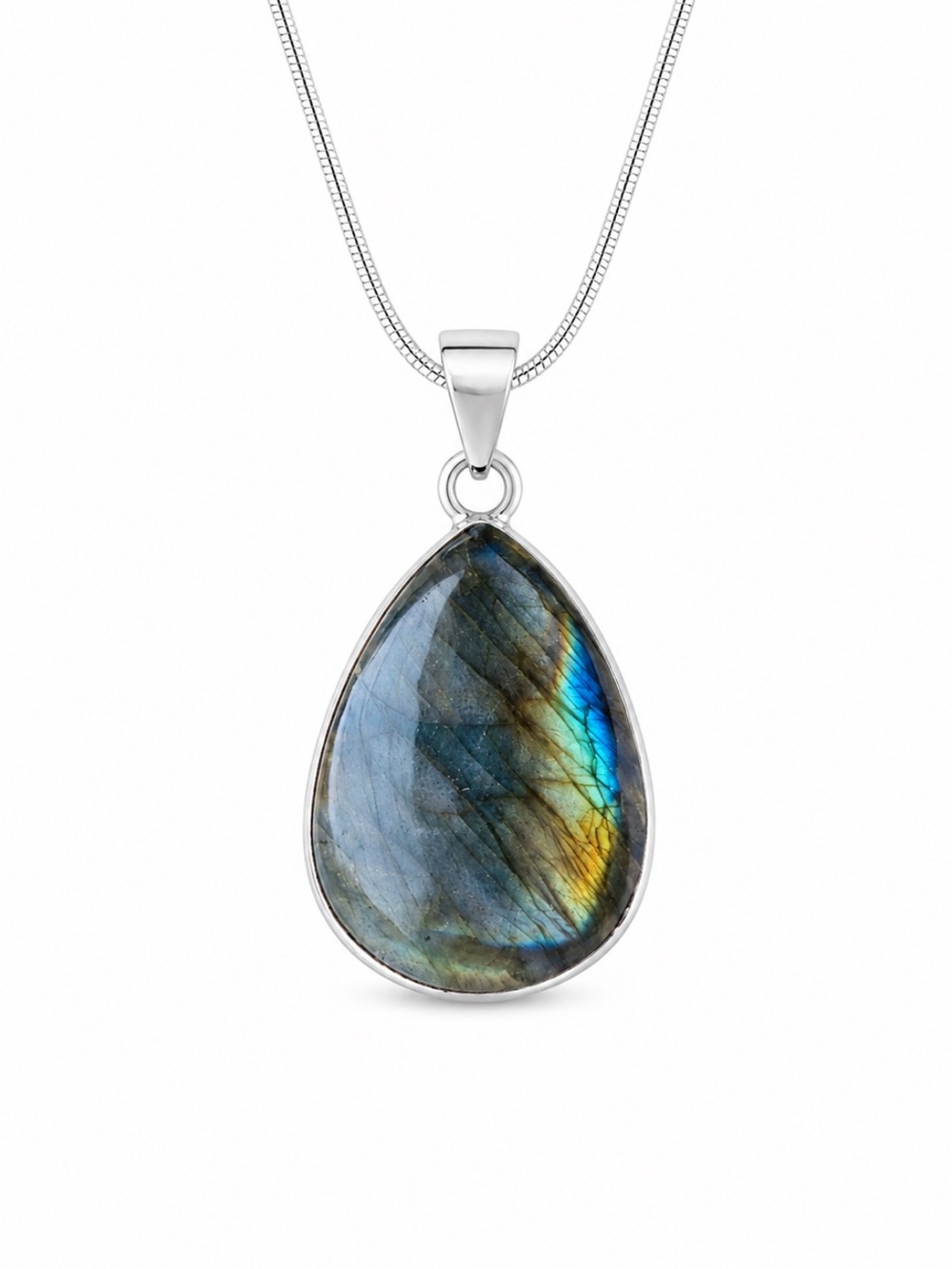 Labradorite Silver Necklace